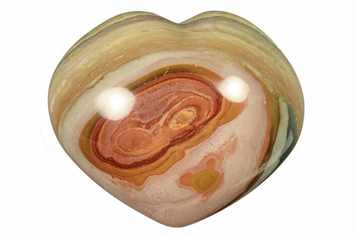 Wide, Polychrome Jasper Heart - Madagascar #277953